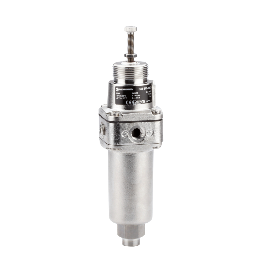 B38-644-A1LA | B38 Series stainless steel filter/regulator, 3/4