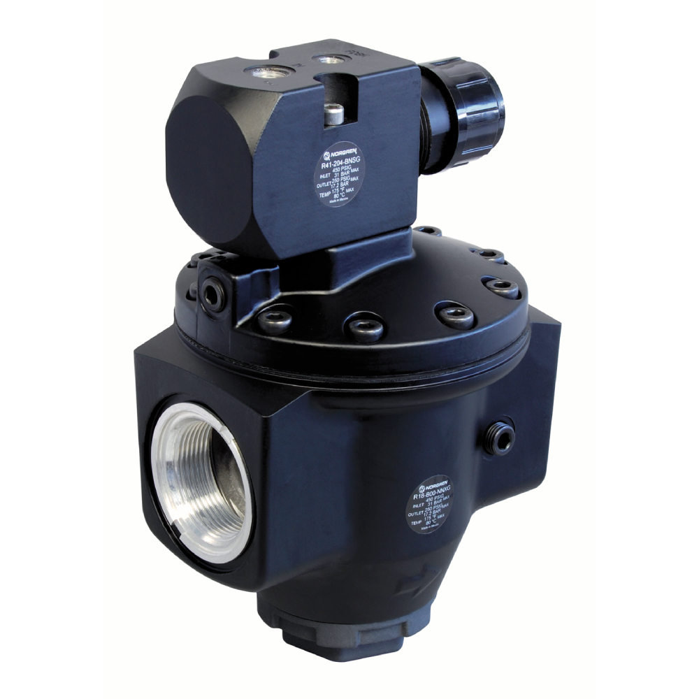 R18-C05-RNLA | R18 Series, pilot operated regulator, with R40