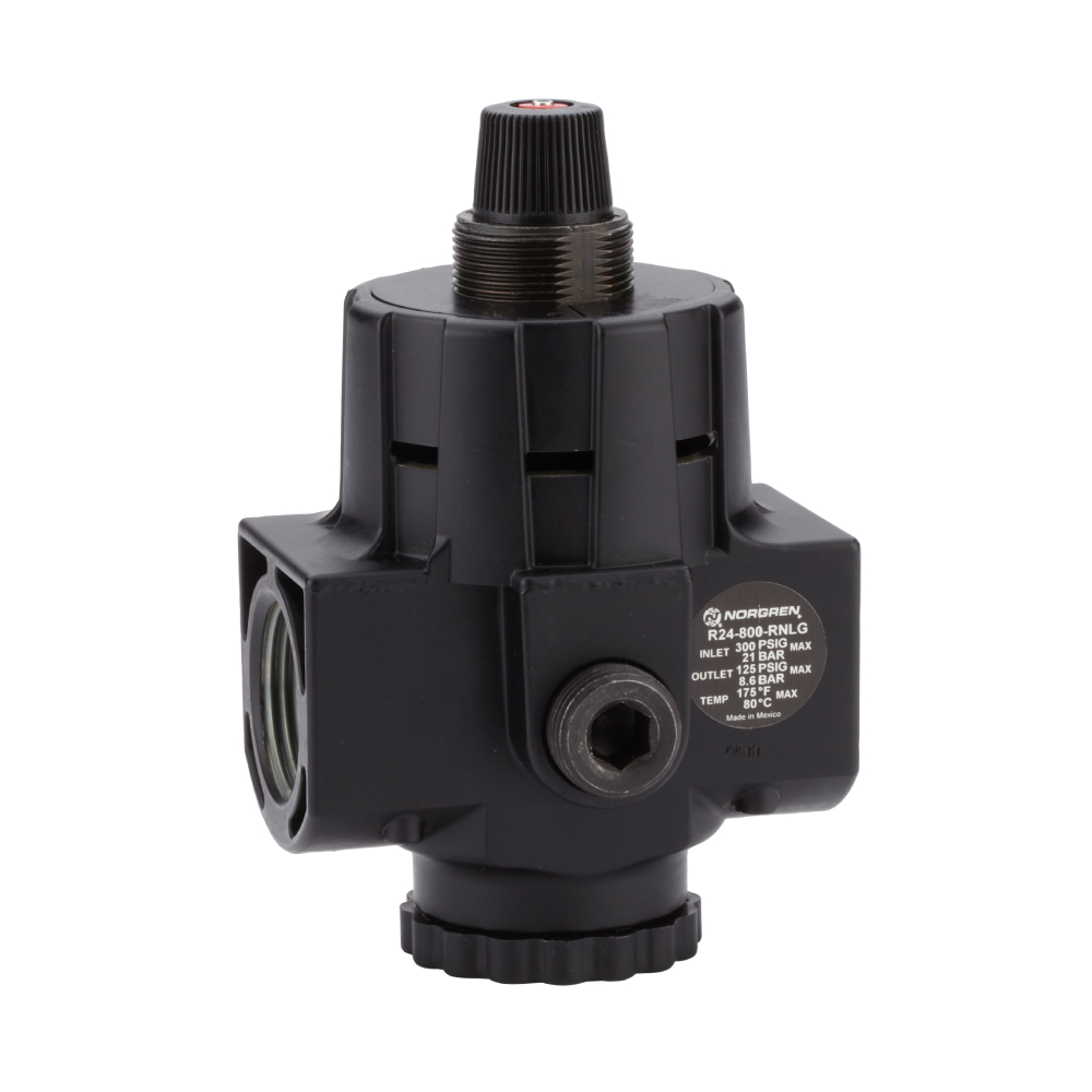R24-800-RNLG | R24 Series high flow manual regulator, G1, 0.7-8