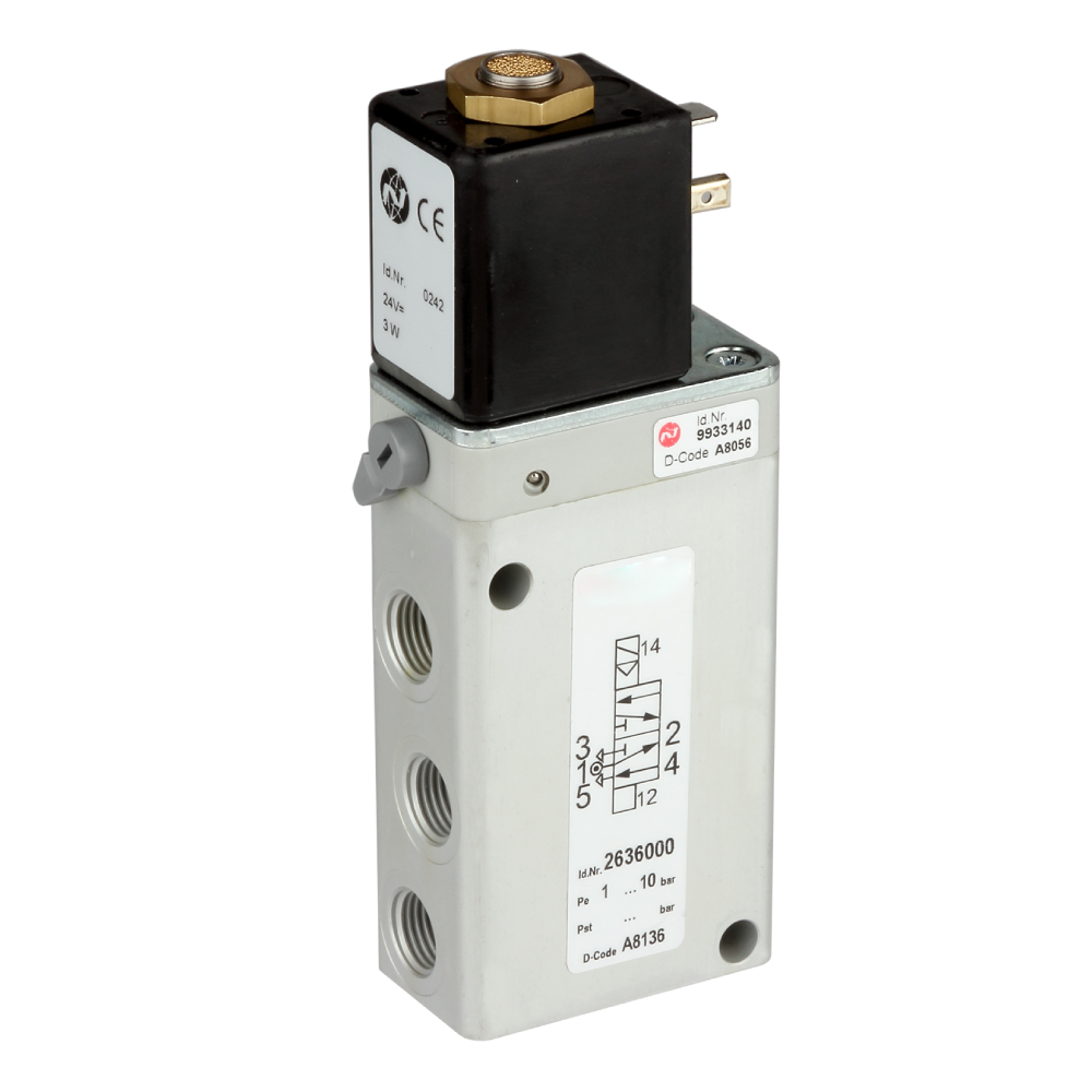 2636000000000000 | 2636 series inline solenoid valve, G1/4, 5/2