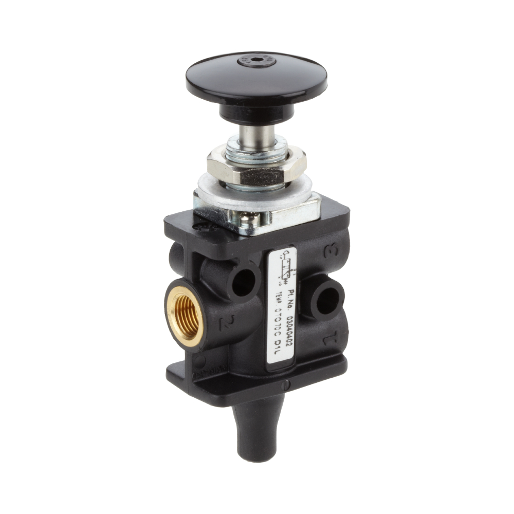 03036802 | Super X manually actuated valve, G1/8, 3/2, button