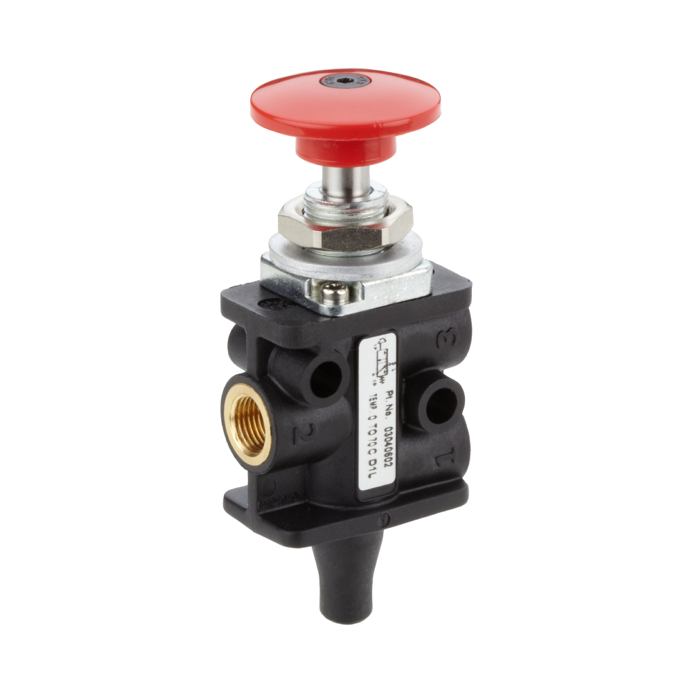 03040602 | Super X manually actuated valve, G1/8, 3/2, button / spring