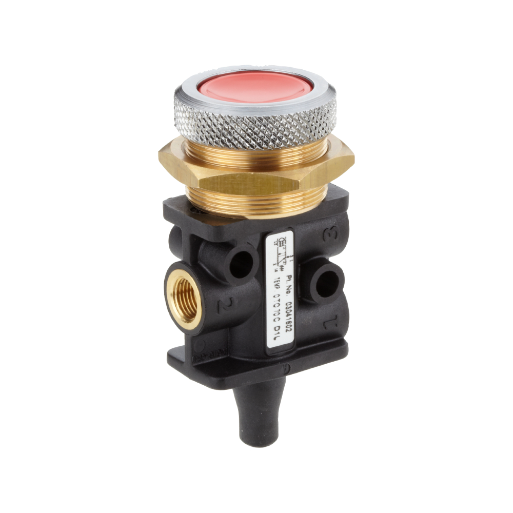 03041602 | Super X manually actuated valve, G1/8, 3/2, button