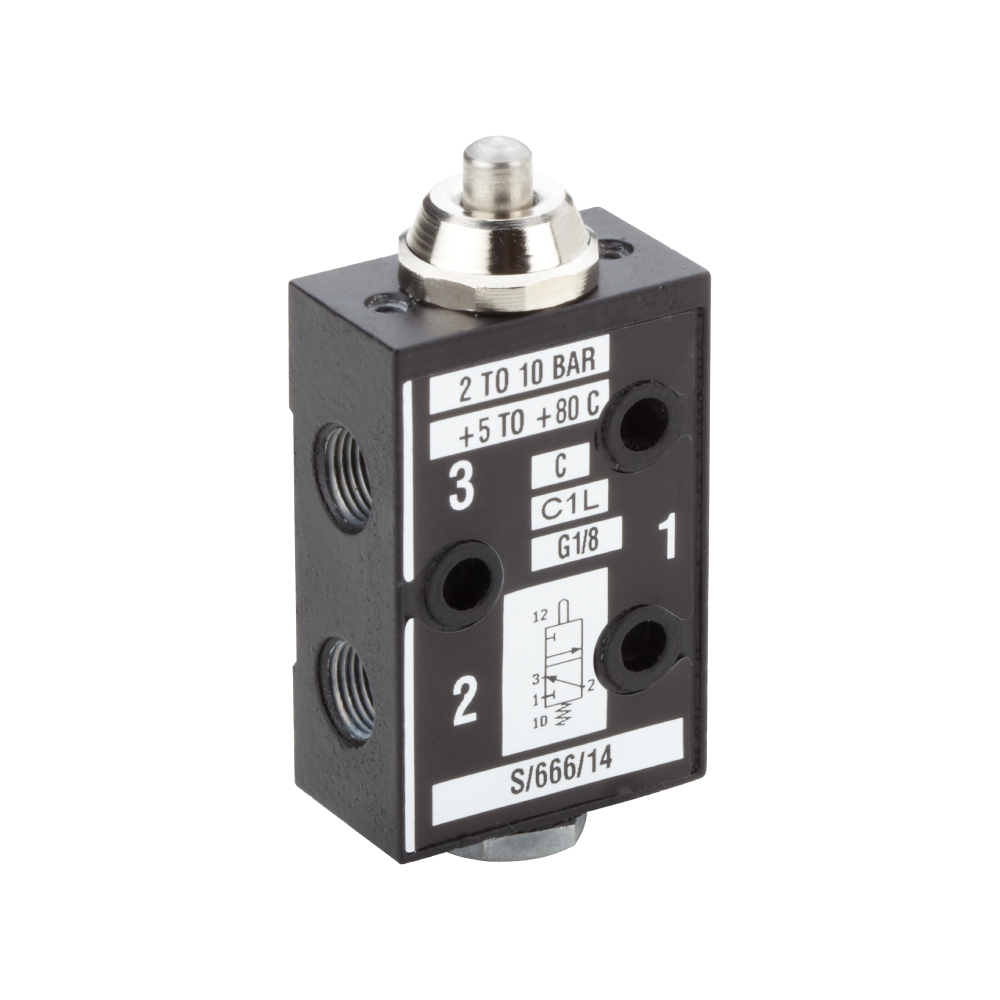 S/666/14 | S/666 mechanically actuated valve, G1/8, 3/2, NC