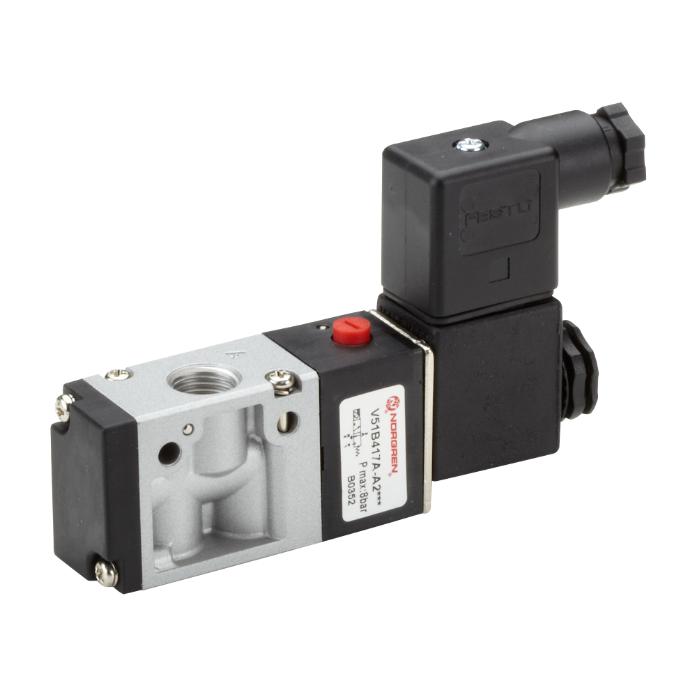 V51B417A-A213J | V51 series inline solenoid valve, G1/4, 3/2, NC