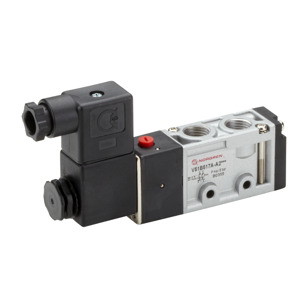 V51B517A-A219J | V51 series inline solenoid valve, G1/4, 5/2