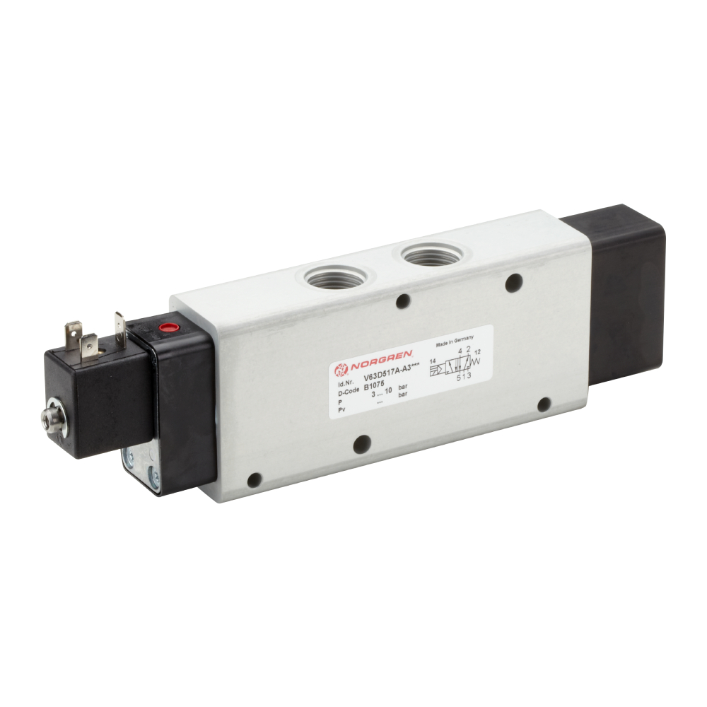 V63D517A-A318J | V63 series inline solenoid valve, G1/2, 5/2