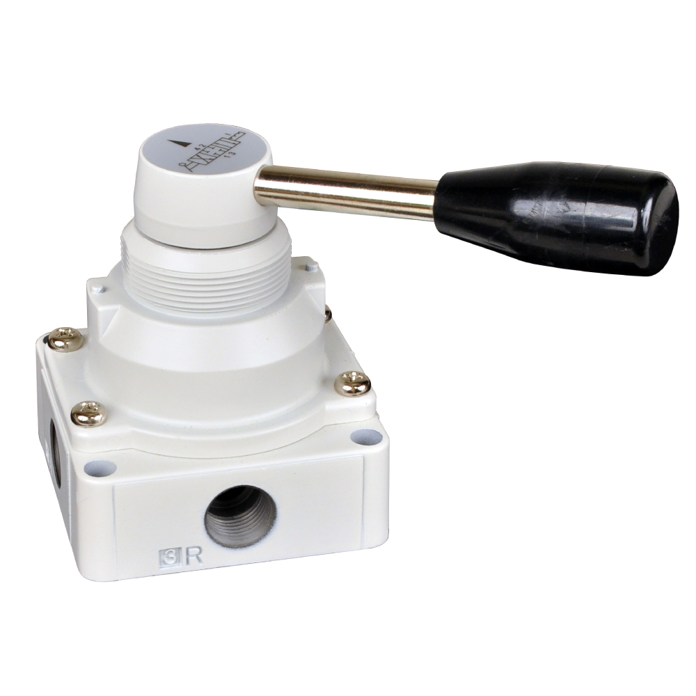 VHLA302-03A | VHLA Series, 4/2 rotary hand valve, manual, 3/8